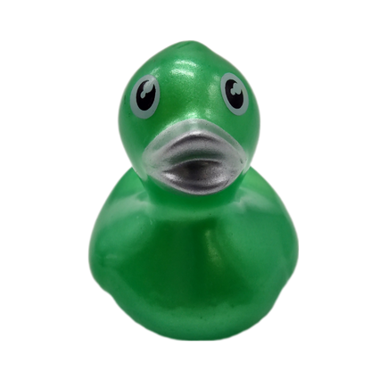 10 Metallic Green Ducks - 2" Rubber Ducks