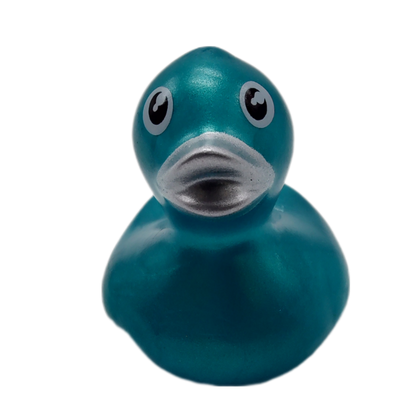 10 Metallic Teal Ducks - 2" Rubber Ducks