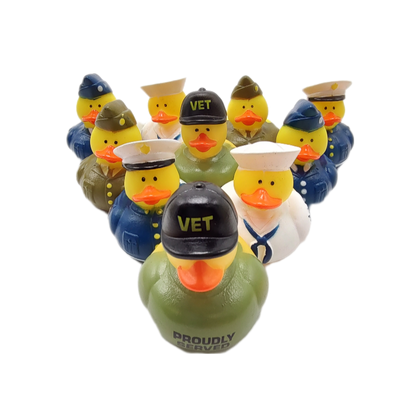 10 Mixed Military Ducks - 2" Rubber Ducks