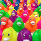50 Neon Ducks Mixed Colors- 2" Rubber Ducks