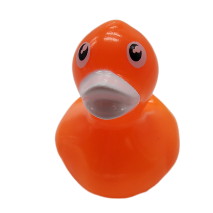 10 Neon Orange Ducks - 2" Rubber Ducks