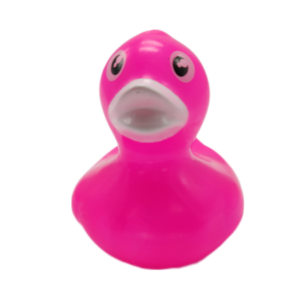 10 Neon Pink Ducks - 2" Rubber Ducks