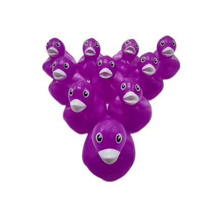 10 Neon Purple Ducks - 2" Rubber Ducks