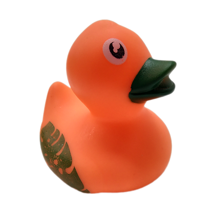 10 Orange Leaf Ducks - 2" Rubber Ducks