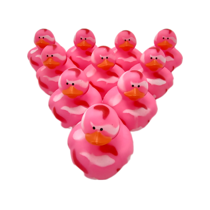 10 Pink Camo Ducks - 2