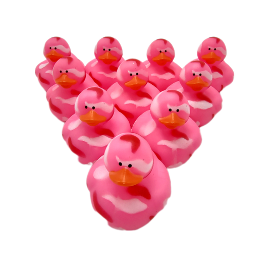 10 Pink Camo Ducks - 2" Rubber Ducks