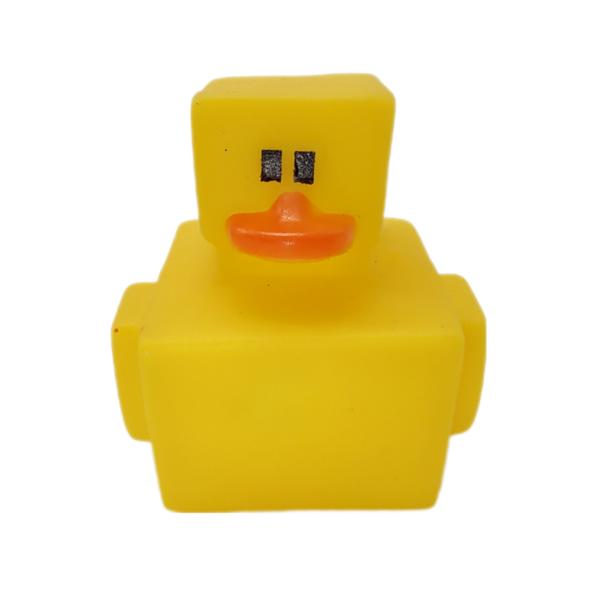 10 Square Yellow Ducks - 2" Rubber Ducks