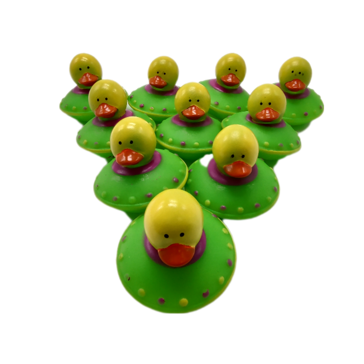10 UFO Ducks - 2" Rubber Ducks