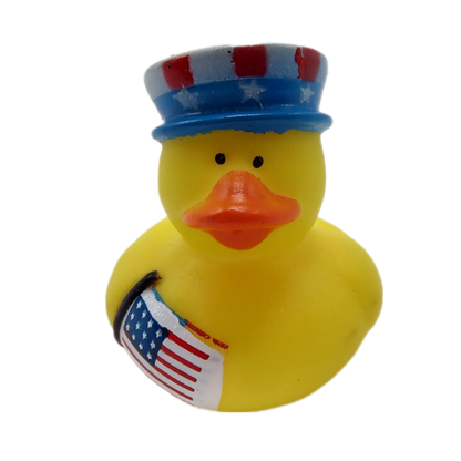 10 American US Flag Ducks - 2" Rubber Ducks