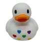 Rainbow Hearts 3" Rubber Duck