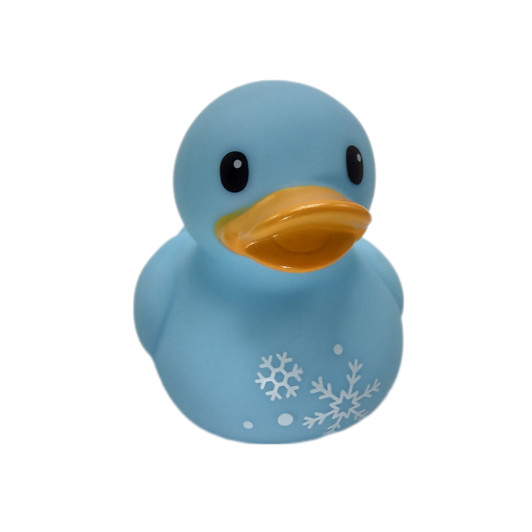 Blue snowflake rubber duck
