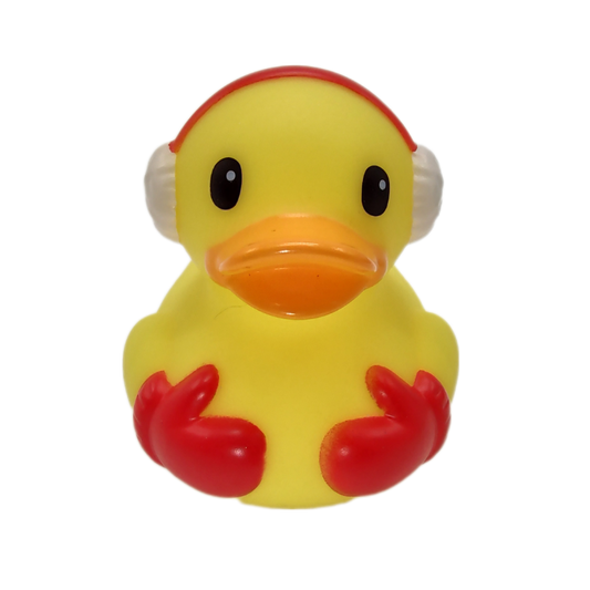 Red Mittens & Muffs 3" Rubber Duck