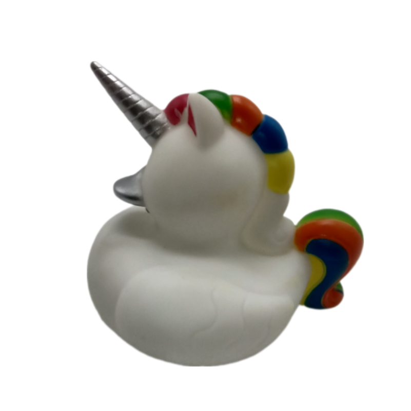 White Unicorn 4" Rubber Duck