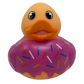 Pink Donut 6" Rubber Duck