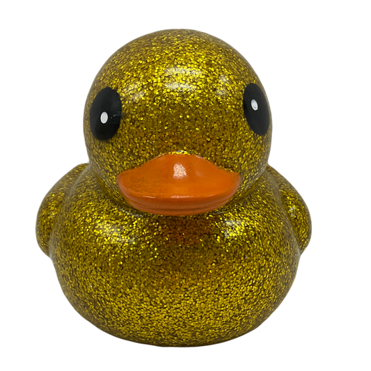 Gold Glitter 6" Rubber Duck