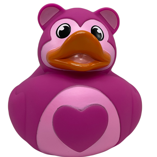 Heart Bear 6" Rubber Duck