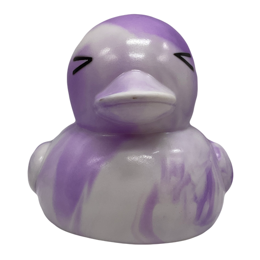 Purple & White Marbled 6" Rubber Duck