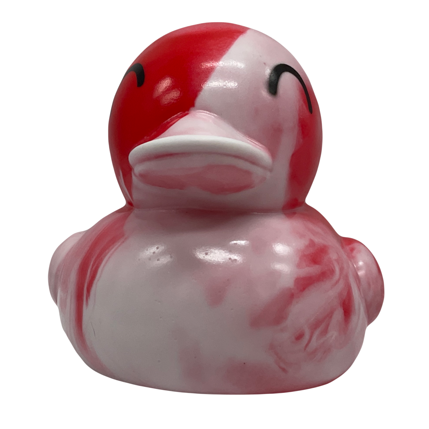Red & White Marbled 6" Rubber Duck