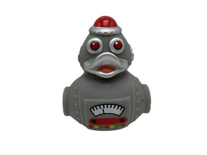 Silver Robot 6" Rubber Duck