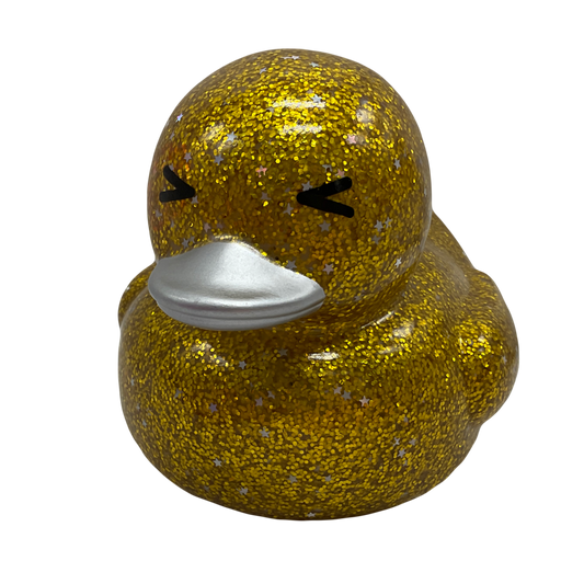 Golden Stars & Glitters 6" Rubber Duck