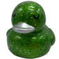 Green Stars & Glitters 6" Rubber Duck