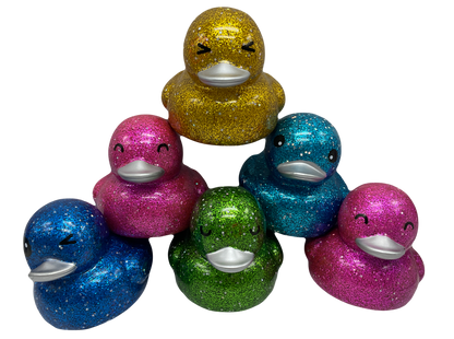 Golden Stars & Glitters 6" Rubber Duck