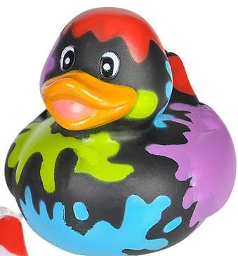 Black Splat 6" Rubber Duck