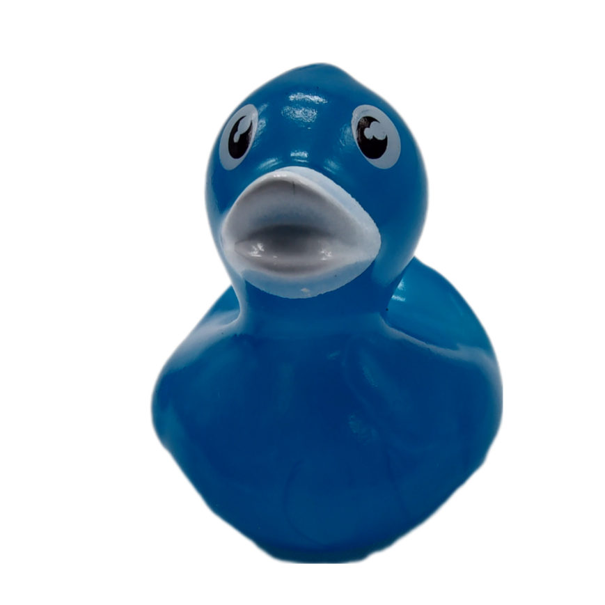 10 Neon Blue Ducks - 2" Rubber Ducks