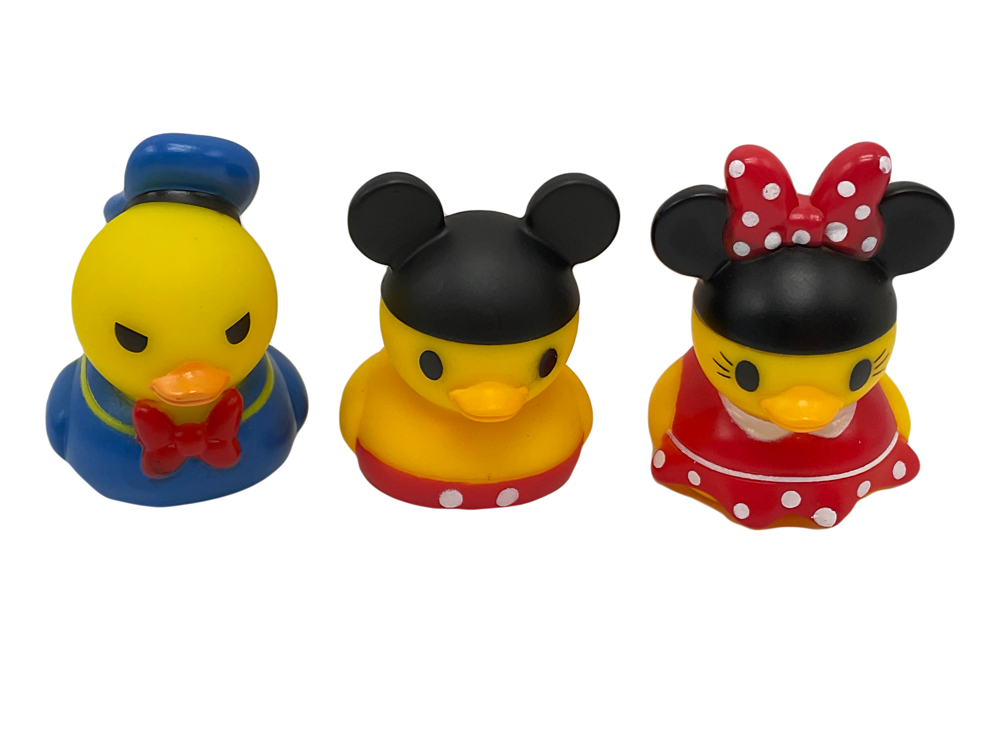 Mickey Minnie Donald 3 pack Disney Rubber Duck 2" Duckz