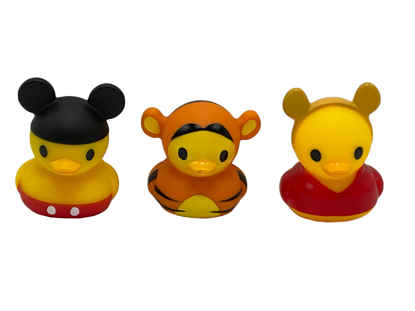 Mickey Pooh Tigger 3 pack Disney Rubber Duck 2" Duckz