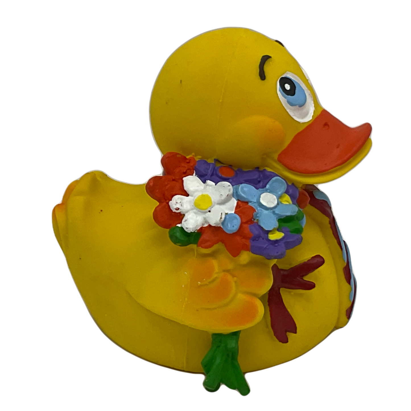 Duck with Flowers 100 % Natural Rubber Duck