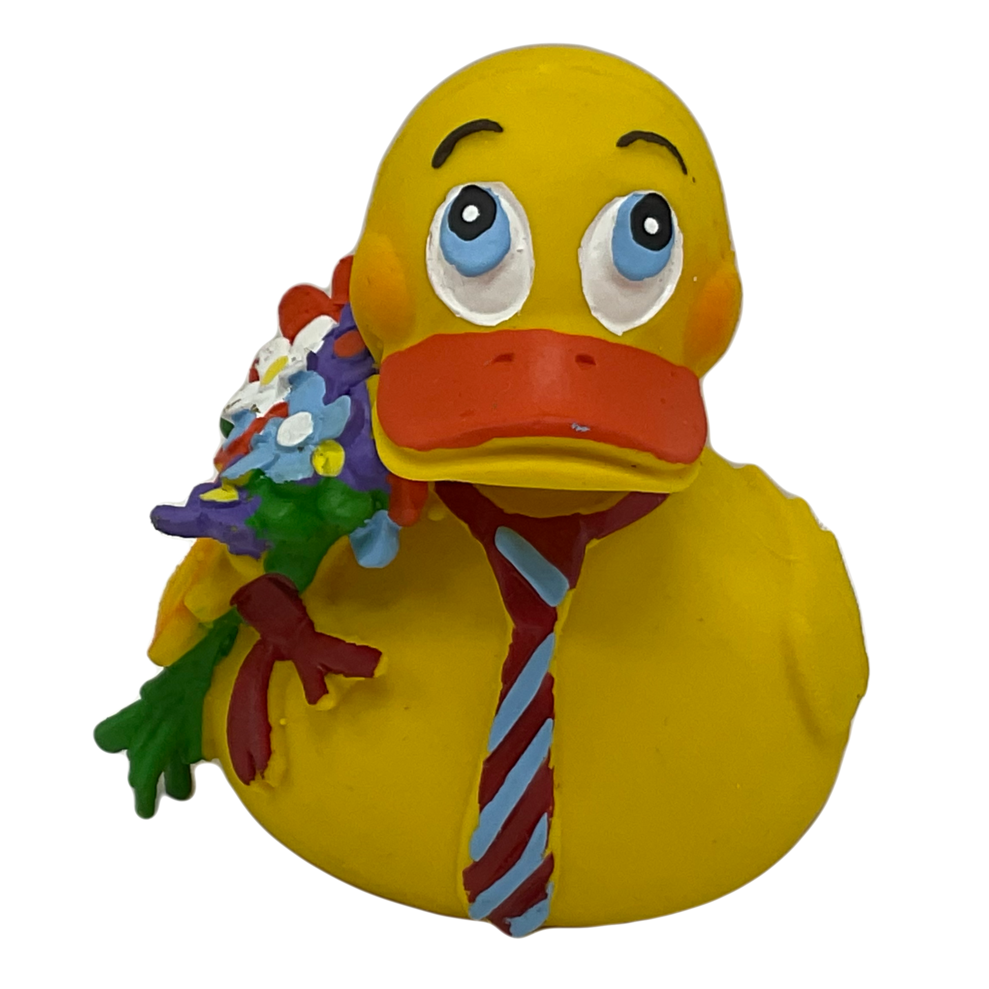 Duck with Flowers 100 % Natural Rubber Duck