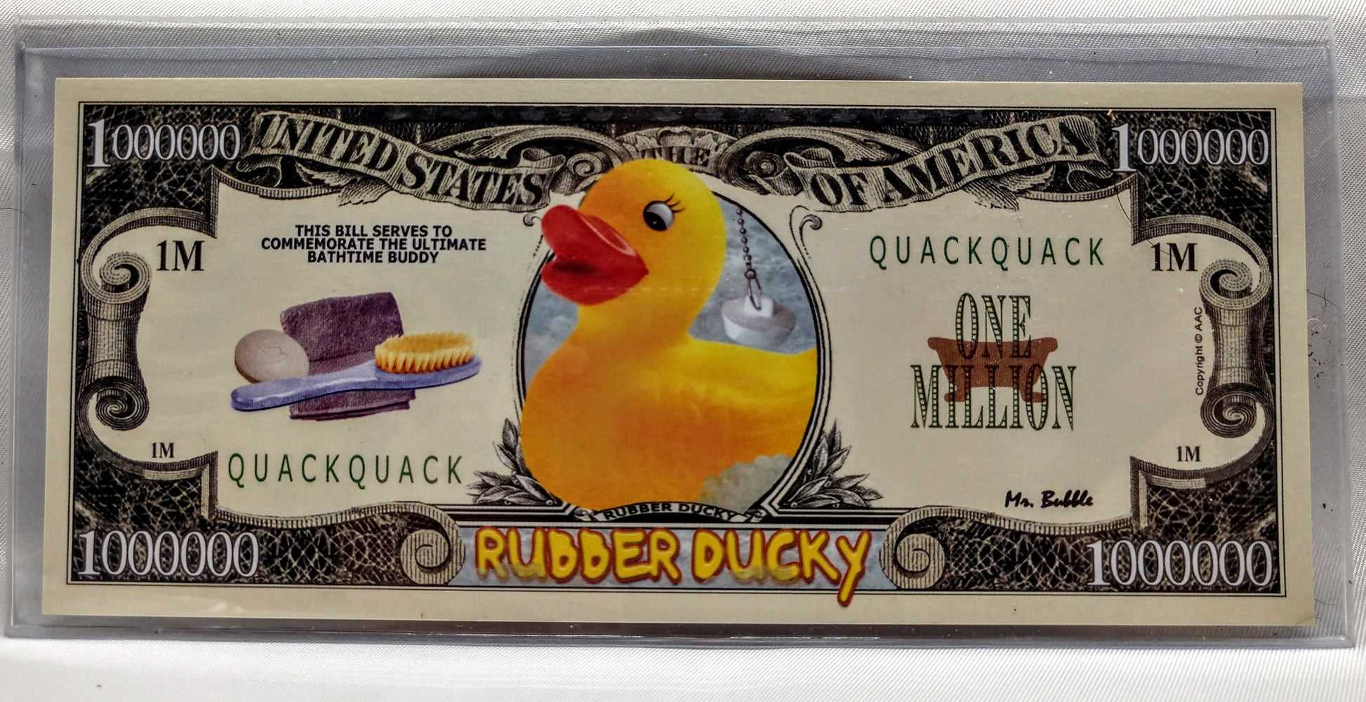 Million Ducks Novelty Dollar Bills