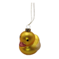 Rubber Duck Glass Christmas Tree Ornament